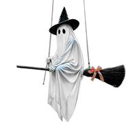 Halloween Decorations Outdoor, 3.3FT Large Hanging Flying Ghost Decor with Witch Spooky For F Broom, Ghosts Cute Decorations