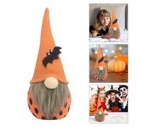 Halloween Decorations Outdoor Christmas Decoration Supplies Faceless Doll Gnome Figurine Old Man Woolen Snowflake Window Ornament Spider Halloween DecorationsNavy,One Size