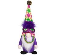 Halloween Decorations Outdoor Halloween Decorations Faceless Old Man Gnome Figurine Polyester Fiber Desktop Ornament for Holiday Party Home Decoration Decorative Figures for Shelves (Purple, 29x11cm)