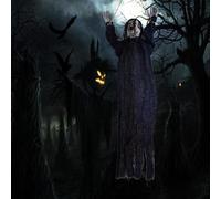 Halloween Decorations Outdoor,Hanging Ghost Spooky Skeletons Decor Supplies, Creepy Haunted House Flying Halloween Decoration with Yard Tree Porch Garden Party Décor Indoor