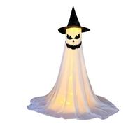 Halloween Decorations Outdoor,Large Lighted White Cloth Ghosts,Spooky Ghost with Remote Control String Lights,Halloween-Ghost Lights for Porches Yards Gardens Lawn