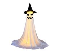 Halloween Decorations Outdoor,Large Lighted White Cloth Ghosts,Spooky Ghost with Remote Control String Lights,Halloween-Ghost Lights for Porches Yards Gardens Lawn