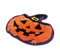 Halloween Decorations Outdoor Trippy Cute 2ft Round Bathroom Rugs Red/Black Non Slip Rubber Washable, Groovy Aesthetic Happy Face Abstract Hippie Retro Funny Cool Soft Absorbent Halloween(D, 40x60cm)