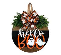 Halloween Decorations Outdoor Whimsical White Wraith Door Plaque: Hauntingly Halloween Wooden Crafts Decoration For A Spook Entrance Western Home Decorations for Kitchen (Black, One Size)