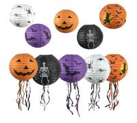 Halloween Decorations Paper Lantern：Family party decoration 10styles -Lantern for Indoor Outdoor Tree Home School Garden Theme Party Decoration