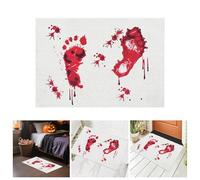 Halloween Decorations Party Halloween Doormat Scary Indoor Outdoor Welcome Rug Seasonal Holiday Floor Mat For Home Party Decoration Hanging Decorations (Watermelon Red, 60cm)