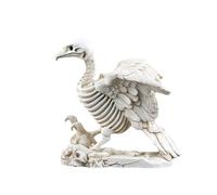 Halloween Decorations QM14021 The Skeleton Dog Statue, Faux Bone Finish Garden Gadgets for The Elderly (White, 13cm)