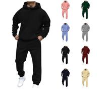 Halloween Decorations Sale Clearance Mens Tracksuit Set 2 Piece Plus Size Sweatsuits Casual Hoodie Top Jogging Bottoms Set Sportswear Casual Warm Outfits Activewear Lightning Deals Today