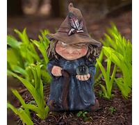 Halloween Decorations Scary Halloween Polyresin Garden Gnome for Witch Ornaments Indoor/Outdoor Decor Unusual Garden Ornaments UK (A, One Size)