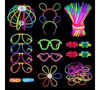 Halloween Decorations,Segotendy 100 Halloween Glow Sticks,232pcs Party Bag Fillers,Glowstick Pack for Children Adult,Neon Bracelets Necklaces,Glow in Dark Party Supplies for Wedding Christmas New Year