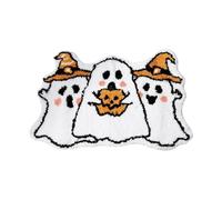 Halloween Decorations Set 万圣节卧室地毯酷炫式幽灵地毯超大骷髅区域地毯美学地毯超柔软浴室地毯防滑快干浴室垫(白色) Dialysis Blanket for Patients (C, One Size)