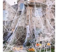 Halloween Decorations Spider Web Spiders Set - Cover 3000 Square Feet 800g Stretchable Spider Cobweb and 200 Pcs Small Spiders, for Indoor Outdoor Porch & Yard Parties Haunted House Halloween Décor