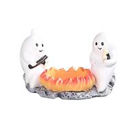 Halloween Decorative Candle Pumpkin Candlestick Ornaments，Halloween Ghost Campfire Nightlight Indoor Figurine Lamps Decoration Gifts Tabletop Ornament，2026 New Resin Craft