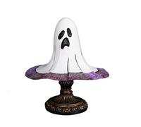 Halloween Decorative Desk Lamp, Gothic Wizard Hat Shape Lights, Bedroom Decoration Retro Resin Lamp, for Indoor Party Haunted Mansion Decoration of Halloween Decor (C, One Size)