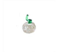 Halloween Decorative Desktop Ornament Crystal Pumpkin Statue Hand Blown Glass Vegetable Decoration Ideal for Thanksgiving and Halloween Celebrations (J, 4x3. 5x3. 5)