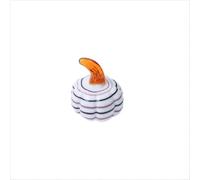 Halloween Decorative Desktop Ornament Crystal Pumpkin Statue Hand Blown Glass Vegetable Decoration Ideal for Thanksgiving and Halloween Celebrations (A, 4x3. 5x3. 5)