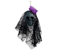 Halloween Decorative Objects Decoration Ornaments Hanging Party Head Simulation Halloween Decoration & Hangs Christmas Trees Decorations (Purple, One Size)