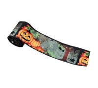 Halloween Decorative Ribbon Bat Spider Printed Grosgrain Ribbon Accessories Decoration Headwear Craft Sewing Material