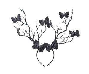 Halloween Deer Horn Headband Costume Prop for Black | Cloth and Plastic Build, Carnival Party Wear, Delicate Fantastic Style