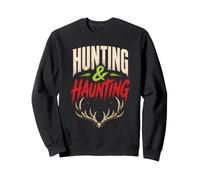 Halloween Deer Hunting & Haunting Antlers Bats Spooky Sweatshirt