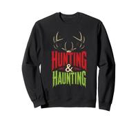 Halloween Deer Hunting & Haunting Antlers Bats Spooky Sweatshirt