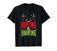 Halloween Deer Hunting & Haunting Antlers Bats Spooky T-Shirt