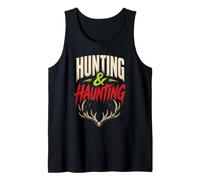 Halloween Deer Hunting & Haunting Antlers Bats Spooky Tank Top
