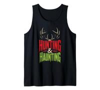 Halloween Deer Hunting & Haunting Antlers Bats Spooky Tank Top