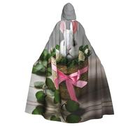 Halloween Delicious Coffee Print Hooded Cloak Cosplay Robe | Witch Capa Decorative Comfort Jedi Wizard Magician Party Easter Carnival Comic Hobbit Unisex Christmas