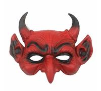 Halloween Demon Mask Horror Masquerade Foam Mask Scary Red Half Face Ram Horn Devil Mask for Party Cosplay Demon Costume for Men Women Horn Ghost Mask Halloween Devil Therion Mask Half Face Mask