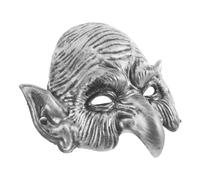 Halloween Demon Witch Mask, Golden Gothic Half Face Carnival Costume | Lightweight PU Foam Design with Pointed Horns, Softened Edges, Vintage Finish, 3d Embossed Detailing for Adults