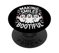 Halloween Dentist Humor Making Smiles Bootiful Ghost PopSockets Adhesive PopGrip