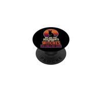 Halloween Descendants Of The Witches Retro Sunset Black Cat PopSockets Adhesive PopGrip