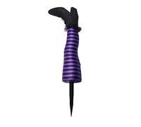 Halloween Desktop Ornament Evil Witch Leg Decoration for Front Yard Patio Garden Party Perfect Decorative Piece for Seasonal Celebrations (A, One Size)