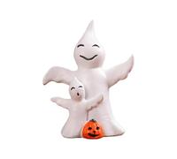 Halloween Desktop Ornament Little White Statue Halloween Decoration Outdoor Fear of Skeleton Undead Festival Resin Sculpture 37 Inch High (White, 9. 5x5 x 4 m)