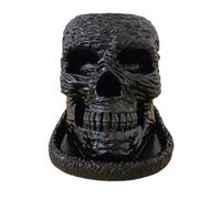 Halloween Desktop Ornament Resin Craft - Unique Makeup Brush Holder and Pen Stand for Home Living Room Decoration - Ideal for Organizing Your Space (Black, 18x13cm)