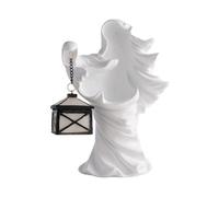 Halloween Desktop Ornament Scary Hell Messenger Hand Lamp Resin Sculpture Decoration for Home and Garden Halloween Decoration Statue (White, 20X13CM)