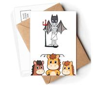 halloween devil bat Postcards Envelopes Cards Mailing Year Horse