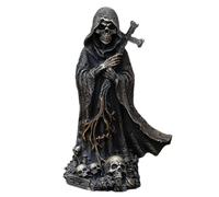 Halloween Devil Descent Figurine - Detailed Skeleton Resin Statue, Spooky Devil Sculpture | Unique Decorative Craft with Fine Texture, Gothic Home Decor for Living Room, Bedroom