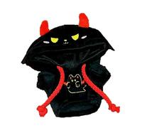 Halloween Devil Doll Clothes with Bat Wing Hood - Premium Handmade Outfit for Labu Dolls - Cute Cosplay Costume for 17cm Dolls (Black)