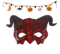 Halloween Devil For Adults - Halloween Face Cover | Horror Halloweens Costume Half Face Cover | Adjustable Headgear Cosplay Accessories | For Women Men Adults Party Festival Events Parade
