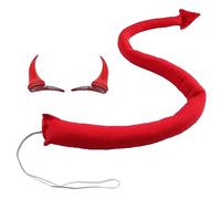 Halloween Devil Hair Clips Tail Red Devil Horns Ears Barrettes Women Demon Vampire Headpiece Hair Pins Hairpins Hairclips Christmas Cosplay Holiday Festival Parade Dress Up Birthday Party Accessories