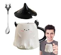 Halloween Devil Mug - Little Devil Mug, Demon Cups For Drinks For All Seasons | 500ml Halloween Little Devil Mug With Lid, Spoon, Mug