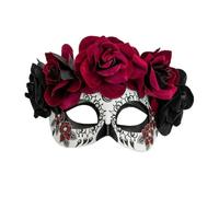 Halloween Dia De Los Muertos Eyemask With Roses