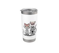 Halloween Dia de Los Muertos Sugar Skull Skeleton Dogs & Cat Stainless Steel Insulated Tumbler