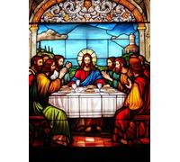 Halloween Diamond Art Kits Adults 10x15cm 5D DIY The Last Supper Diamond Painting Kit for Beginners with Tools, Round Full Drill Crystal Art Cross Stitch Canvas Paintings for Home Wall Decor G-615
