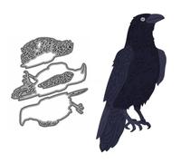 Halloween Die Cuts for Card Making, Patchwork Crow Metal Cutting Dies for Paper Scrapbooking, DIY Stencils for Album Party Wedding Festivals Decoration
