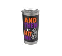 Halloween Dinosaur T Rex Skeleton and Then It Hit Me Coffee Stainless Steel Insulated Tumbler