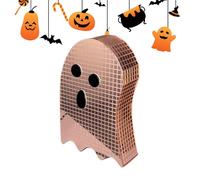 Halloween Disco Ghost | Halloween Tiered Mosaic Ghost Decor | Decorative Figurines for Entryway Holiday Bar Shelf Living Room Counter Bedroom Porch