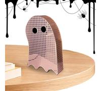 Halloween Disco Ghost,Halloween Tiered Mosaic Ghost Decor - Spooky Figurines for Christmas Trick or Treat Counter Party Entryway Shelf Desk Bar Indoor Porch Photoshoot